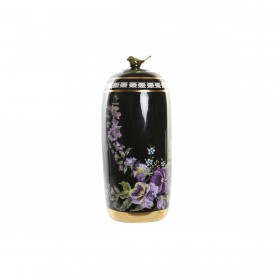 Vaso DKD Home Decor S3020480 Porcellana Nero Multicolore Shabby Chic (19 x 19 x 42 cm)