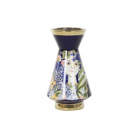 Vaso DKD Home Decor S3020490 Viso Porcellana Azzurro Multicolore Shabby Chic (19 x 19 x 36 cm)