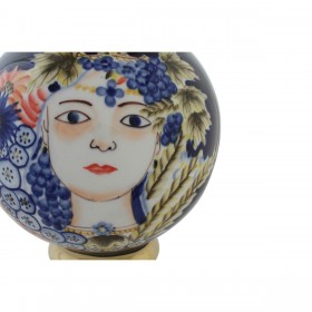 Vaso DKD Home Decor S3020491 Viso Porcellana Azzurro Multicolore Shabby Chic (19 x 19 x 23 cm)