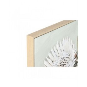 Quadro Home ESPRIT Giallo Bianco Rosso Verde Cottage 83 x 4,5 x 83 cm (2 Unità)