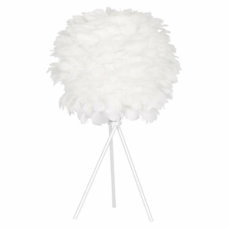 Lampada da tavolo DKD Home Decor Bianco Metallo Piuma (42 x 42 x 60 cm)