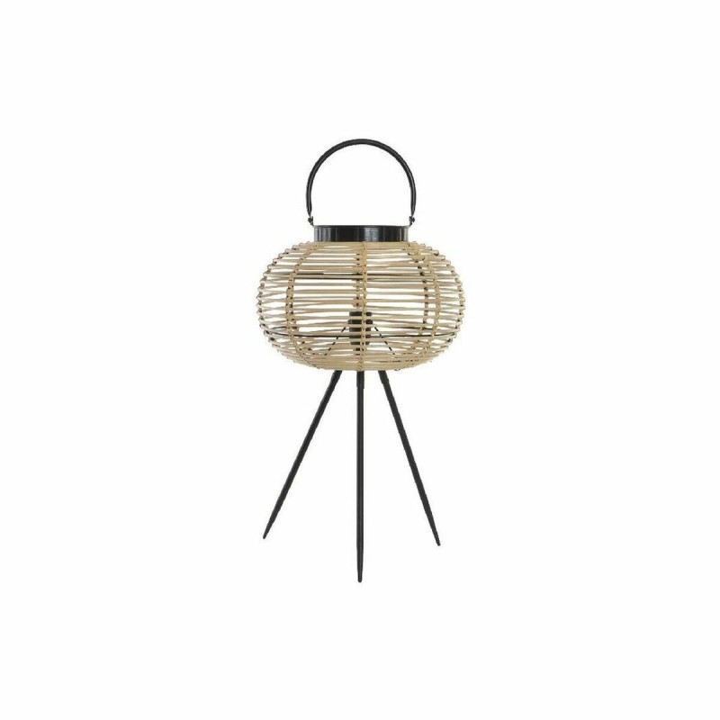 Lampada da tavolo DKD Home Decor Nero Metallo Marrone Bambù (34 x 34 x 56 cm)