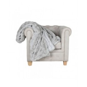 Coperta Home ESPRIT Grigio chiaro 220 x 240 x 1 cm