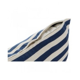 Cuscino Home ESPRIT Bianco Blu Marino 45 x 10 x 45 cm (2 Unità)