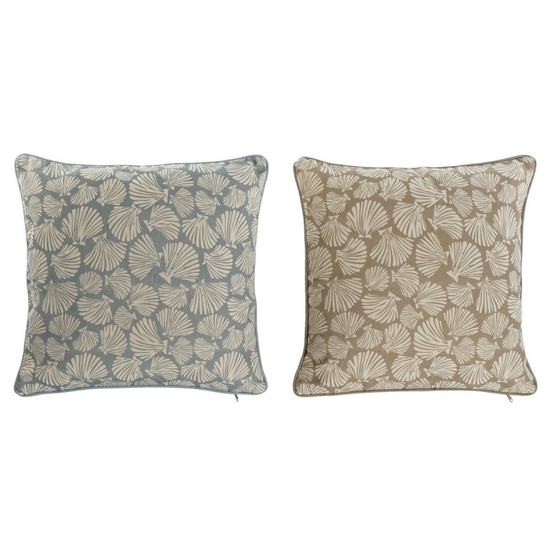 Cuscino Home ESPRIT Azzurro Beige Mediterraneo 45 x 10 x 45 cm (2 Unità)