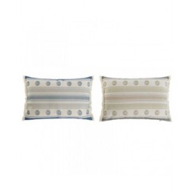 Cuscino Home ESPRIT Azzurro Beige 60 x 10 x 45 cm (2 Unità)