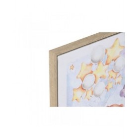 Quadro Home ESPRIT Azzurro Marrone Per bambini 30 x 2 x 40 cm (4 Unità)