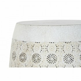 Tavolo aggiuntivo DKD Home Decor Bianco Multicolore Dorato Metallo 40 x 40 x 42 cm