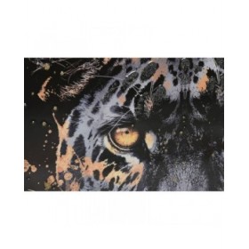 Quadro Home ESPRIT Nero Dorato Leopardo Coloniale Laccato 50 x 3,5 x 70 cm (2 Unità)
