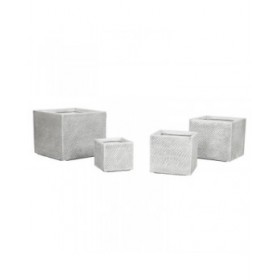 Vaso Home ESPRIT Grigio Magnesio 37 x 37 x 31,5 cm (4 Unità)
