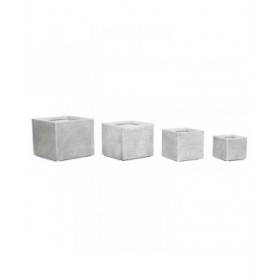 Vaso Home ESPRIT Grigio Magnesio 37 x 37 x 31,5 cm (4 Unità)
