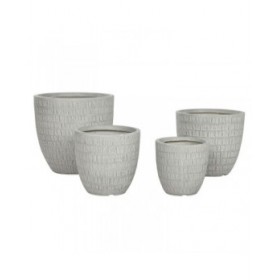 Vaso Home ESPRIT Grigio Magnesio 44 x 44 x 43 cm (4 Unità)