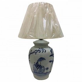 Lampada da tavolo DKD Home Decor Elefante Azzurro Bianco 220 V 50 W Indiano (40 x 40 x 63 cm)