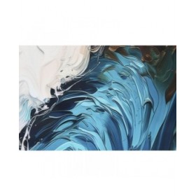 Quadro Home ESPRIT Azzurro Bianco Marrone Mare e oceano 80 x 3,5 x 80 cm (2 Unità)
