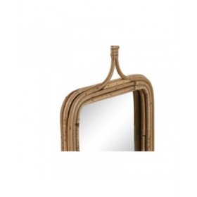 Specchio da parete Home ESPRIT Naturale 24 x 2,5 x 40 cm (2 Unità)