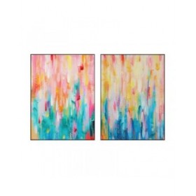 Quadro Home ESPRIT Astratto Moderno 90 x 3,5 x 120 cm (2 Unità)