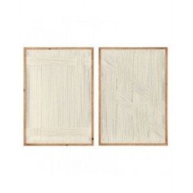 Quadro Home ESPRIT Bianco Naturale Città 50 x 2,5 x 70 cm (2 Unità)