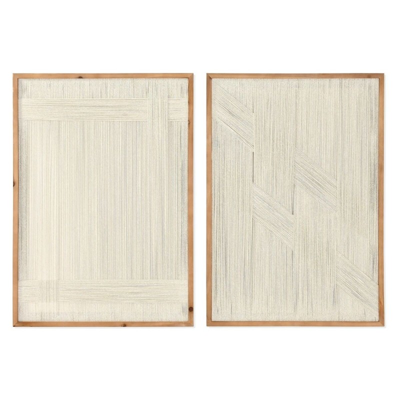 Quadro Home ESPRIT Bianco Naturale Città 50 x 2,5 x 70 cm (2 Unità)