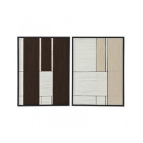 Quadro Home ESPRIT Bianco Beige Moderno 60 x 3 x 80 cm (2 Unità)