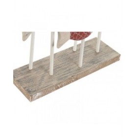 Statua Decorativa Home ESPRIT Azzurro Bianco Rosso Pesci 17 x 6 x 25 cm (2 Unità)