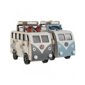 Statua Decorativa Home ESPRIT Azzurro Bianco Terracotta 22 x 7 x 14 cm (2 Unità)