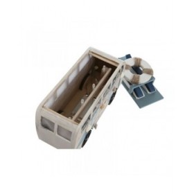 Statua Decorativa Home ESPRIT Azzurro Bianco Terracotta 22 x 7 x 14 cm (2 Unità)