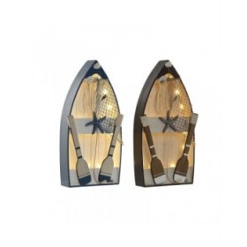 Statua Decorativa Home ESPRIT Azzurro Bianco Marrone 20 x 7 x 40 cm (2 Unità)
