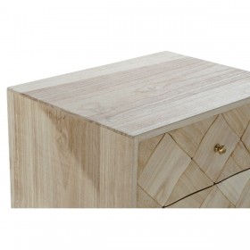 Cassettiera DKD Home Decor   Marrone Chiaro Metallo Pino Legno di paulownia Naturale Moderno 45 x 35 x 93 cm