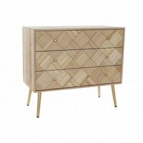 Cassettiera DKD Home Decor Metallo Legno di  paulownia Pino (72.5 x 37 x 65 cm)