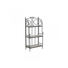 Scaffale Home ESPRIT Nero Multicolore Ceramica Forjare 3 Mensole 54 x 29 x 121 cm 58 x 31,5 x 117 cm