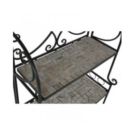 Scaffale Home ESPRIT Nero Multicolore Ceramica Forjare 3 Mensole 54 x 29 x 121 cm 58 x 31,5 x 117 cm