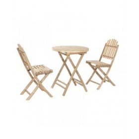Tavolo con 2 sedie Home ESPRIT 61 x 61 x 73 cm