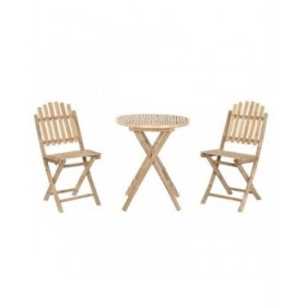 Tavolo con 2 sedie Home ESPRIT 61 x 61 x 73 cm