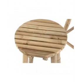 Tavolo con 2 sedie Home ESPRIT Bambù 50 x 50 x 105 cm