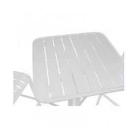 Tavolo con 2 sedie Home ESPRIT Bianco Metallo polipropilene 60 x 60 x 102 cm