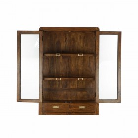 Stand Espositore DKD Home Decor 85 x 42 x 190 cm Cristallo Dorato Marrone Acacia