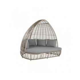 Divano da Giardino Home ESPRIT Grigio scuro 198 x 168 x 168 cm