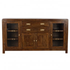 Credenza DKD Home Decor Cristallo Dorato Marrone Acacia (150 x 40,5 x 80 cm)