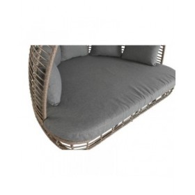 Divano da Giardino Home ESPRIT Grigio scuro 198 x 168 x 168 cm