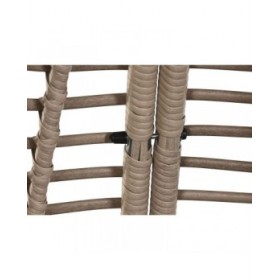 Divano da Giardino Home ESPRIT Grigio scuro 198 x 168 x 168 cm