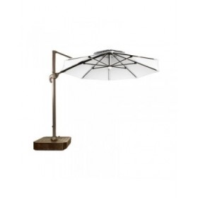 Ombrellone Home ESPRIT Grigio scuro Marrone Chiaro 290 x 350 x 280 cm