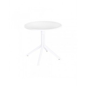 Tavolo da Pranzo Home ESPRIT Bianco Metallo polipropilene 80 x 80 x 75 cm
