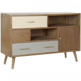 Credenza DKD Home Decor 8424001796823 Naturale Grigio Metallo Crema
