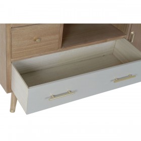 Credenza DKD Home Decor 8424001796823 Naturale Grigio Metallo Crema