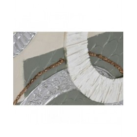 Quadro Home ESPRIT Azzurro Verde Astratto Città 80 x 3 x 80 cm (2 Unità)