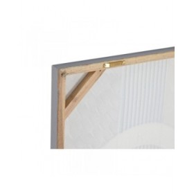 Quadro Home ESPRIT Azzurro Verde Astratto Città 80 x 3 x 80 cm (2 Unità)