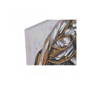 Quadro Home ESPRIT Nero Dorato Coloniale Africana 60 x 3 x 90 cm (2 Unità)