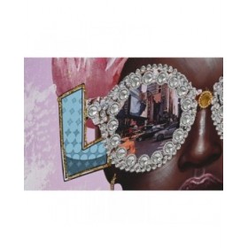 Quadro Home ESPRIT Malva Moderno Africana 102 x 4,5 x 102 cm (2 Unità)