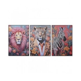 Quadro Home ESPRIT Animale Moderno 82 x 4 x 122 cm (3 Unità)