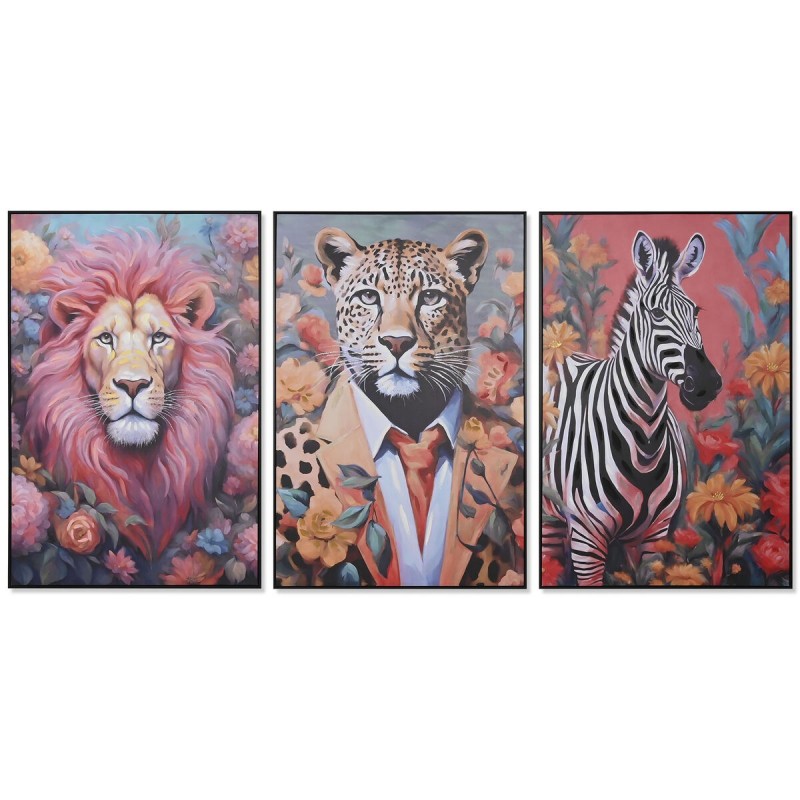 Quadro Home ESPRIT Animale Moderno 82 x 4 x 122 cm (3 Unità)